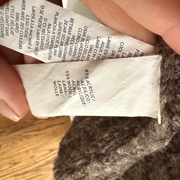 Kenzie Pretty Wool Blend Button Up Sweater coat Vest unique knit Brown XL - Picture 4 of 6